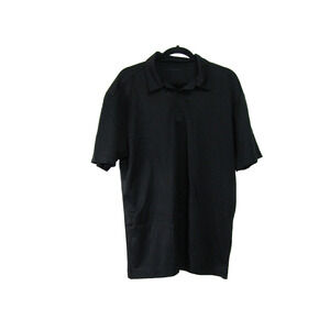 Port‎ Authority Black Lightweight Knit Polo Shirt Men's size L Rugby Golf Sports